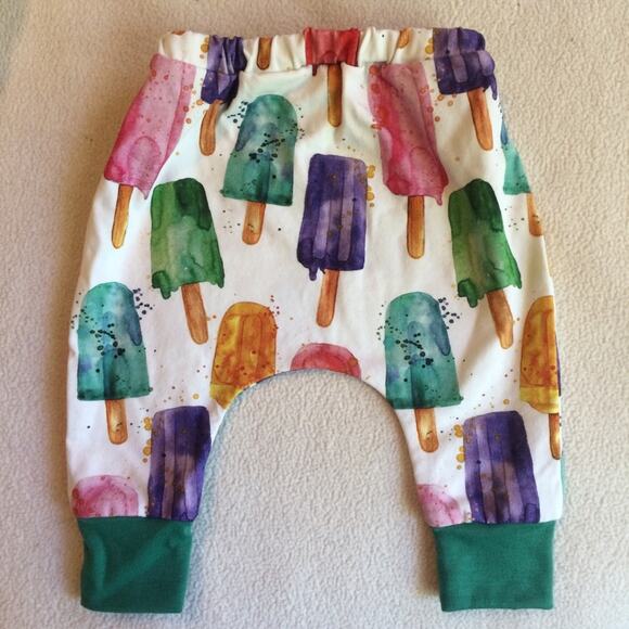 Baby Leggings Pants Popsicles Pattern Summer Fun Size 0-3 Months - Picture 2 of 4